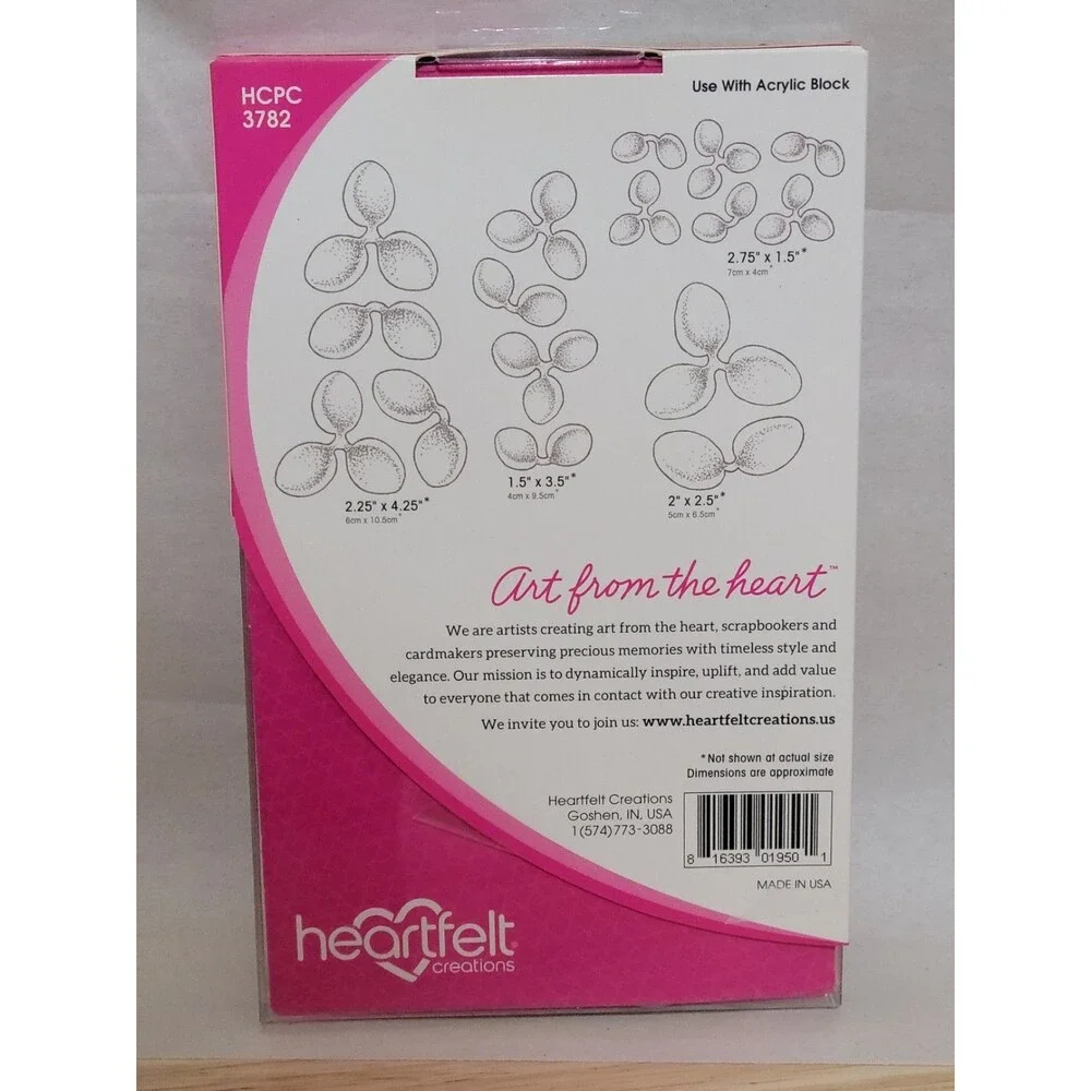 Heartfelt Creations Tropical Plumeria Craft Dies & Cling Stamps / Scrapbook